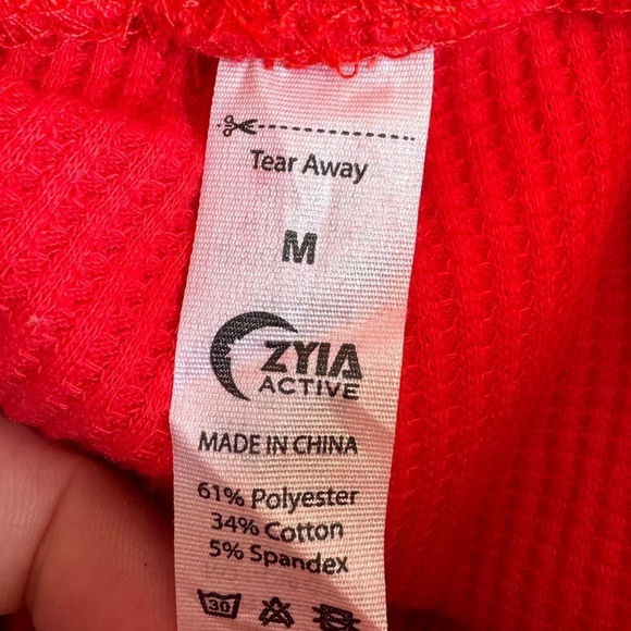 NWT Zyia Active Don't Wake Me Up Thermal Joggers, Red, Size M - Picture 8 of 8